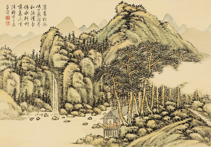 近现代山水水墨风景画国画,近现代山水,水墨画,风景,装饰画,中式